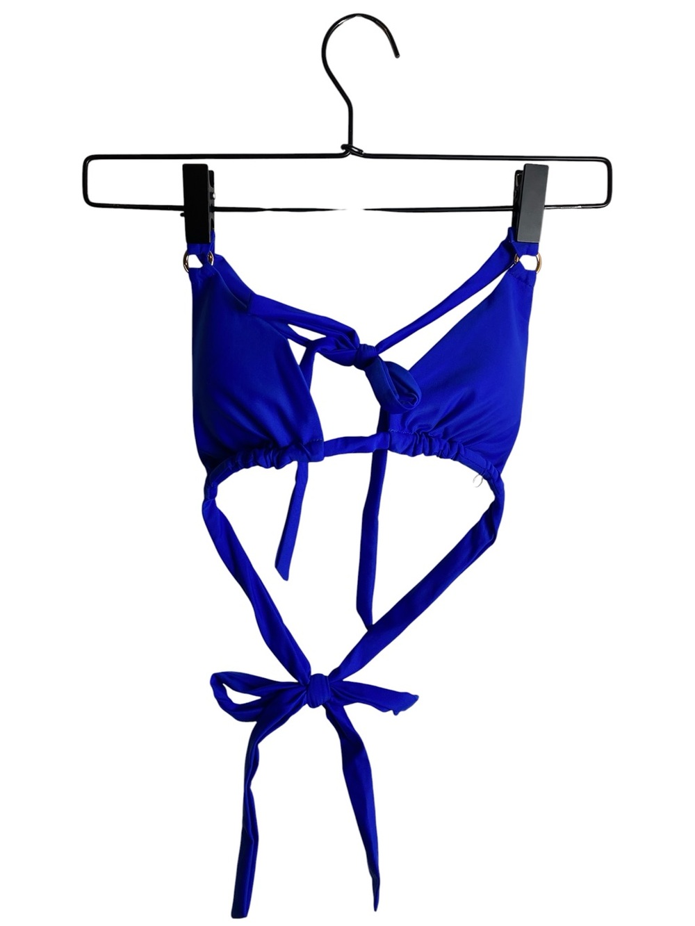 Quince blue triangle cut bikini top